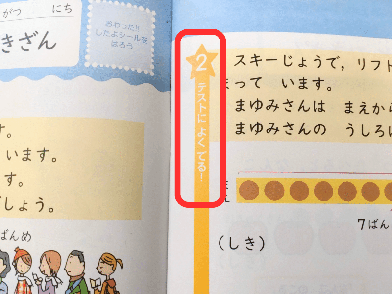 ポピーワークの「テストによくでる！」マーク